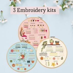 Embroidery Beginner Kits Set